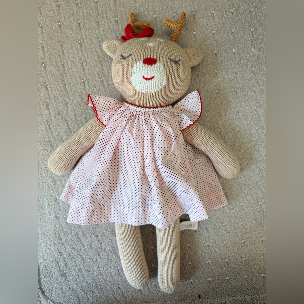Zubels & Petite Ami Knit Reindeer with Red Polka Dot Dress - Picture 2 of 5